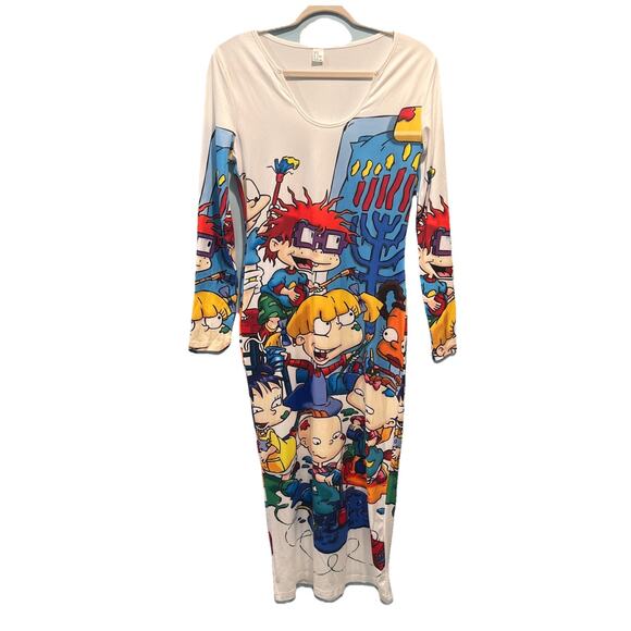 Rug Rats Dress, Jrs Sz M, Long Sleeve, Bodycon Festival Comicon Kid Nickelodeon - Picture 1 of 9